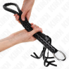 fouet serpent avec anneau à main noir 65 cm