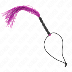 mini fouet en silicone avec 6 billes violes 26 cm