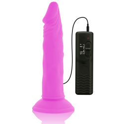 dildo vibrant flexible violet 23 cm -o- 4.3 cm