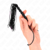 mini fouet en silicone avec 6 billes noires 26 cm