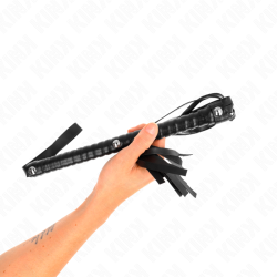 fouet avec manche texturé noir 48,5 cm
