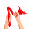 fouet avec manche texturé rouge 48,5 cm