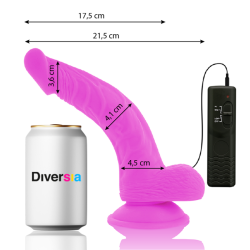 dildo vibrant flexible violet 21.5 cm -o- 4.5 cm