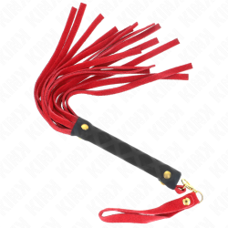 mini fouet daim rouge 30 cm