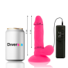 dildo vibrant flexible rose 17 cm -o- 3.3 cm
