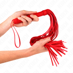fouet pvc souple rouge 70 cm