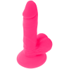 dildo vibrant flexible rose 17 cm -o- 3.3 cm
