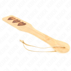 palette en bambou design coeur 32 x 5,5 cm