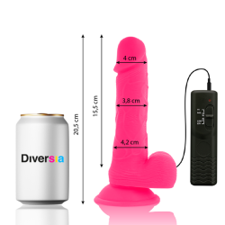 dildo vibrant flexible rose 20.5 cm -o- 4.2 cm