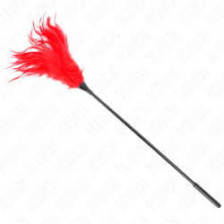 plusieurs plumes de chatouilles rouges 45 cm