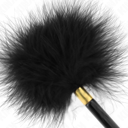 plumes chacoules en métal doré noir 18 cm