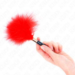 plumes chacoules en métal rouge or 18 cm