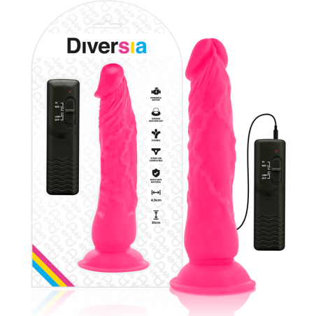 dildo vibrant flexible rose 21 cm -o- 4.9 cm