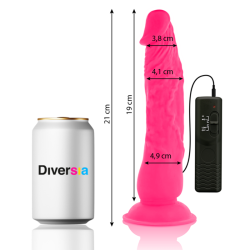 dildo vibrant flexible rose 21 cm -o- 4.9 cm