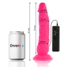 dildo vibrant flexible rose 21 cm -o- 4.9 cm
