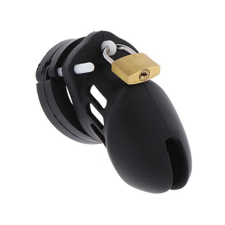 extreme cage de chasteté silicone taille s noir