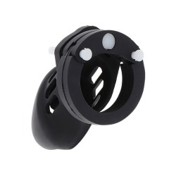 extreme cage de chasteté silicone taille s noir