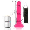 dildo souple avec vibration rose 23 cm -o- 4.3 cm