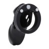 extreme cage de chasteté silicone taille l noir