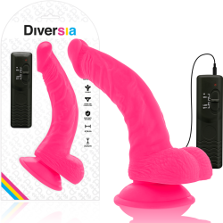 dildo vibrant flexible rose 21.5 cm -o- 4.5 cm