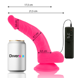 dildo vibrant flexible rose 21.5 cm -o- 4.5 cm