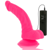 dildo vibrant flexible rose 21.5 cm -o- 4.5 cm