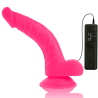 dildo vibrant flexible rose 21.5 cm -o- 4.5 cm