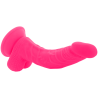 dildo vibrant flexible rose 21.5 cm -o- 4.5 cm