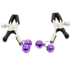 pinces à tétons avec cloche lilas