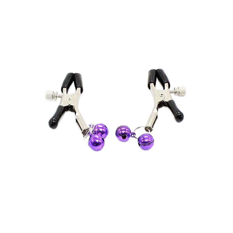 pinces à tétons avec cloche lilas pinces à tétons avec cloche lilas