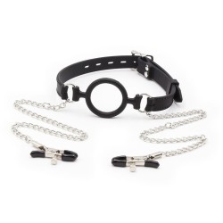 ring gag avec chaînes et pinces à télénols