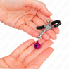 pince à meton simple cloche violet 6 cm