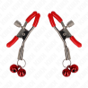 pince à meton double cloche rouge rouge 6 cm