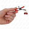 pince à meton double cloche rouge rouge 6 cm