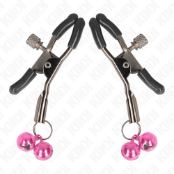 pince à meton double cloche rose 6 cm