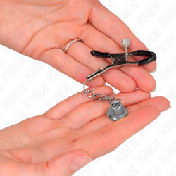 pinces à téléton pendentif cloche argent 6 cm