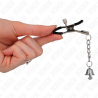 pinces à téléton pendentif cloche argent 6 cm