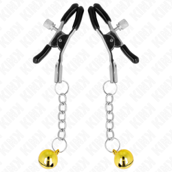pinces à meton pendentif jingle bell or 6 cm