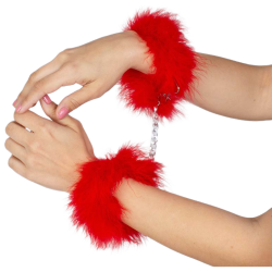 menottes marabou rouge