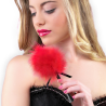 duster de marabou rouge