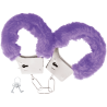 menottes en métal doublées lilas