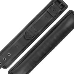 menottes réglables en cuir noir