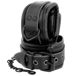 menottes de cheville ajustables cuir noir