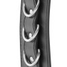 menottes de cheville ajustables en cuir noir