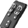 menottes ajustables en cuir noir avec doublure