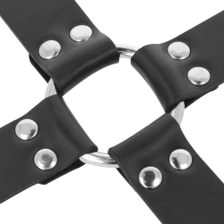 menottes en cuir pour pieds et mains noir