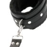 menottes en cuir pour pieds et mains noir