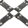 menottes en cuir pour pieds et mains noir