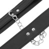 menottes en cuir texturé noir