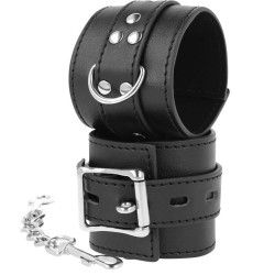 menottes en cuir noir